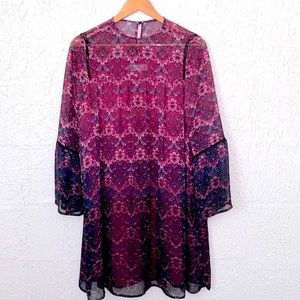 🌷nanette lepore long sleeve boho dress size 4
